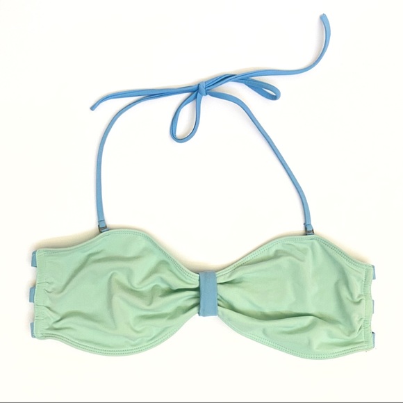 Other - Green blue halter bandeau strapy back bikini top